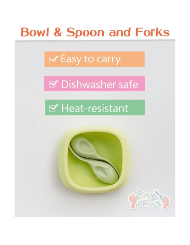 Juego de Utensilios Ergonómicos Tiny Genius para Bebés 1-4 Años