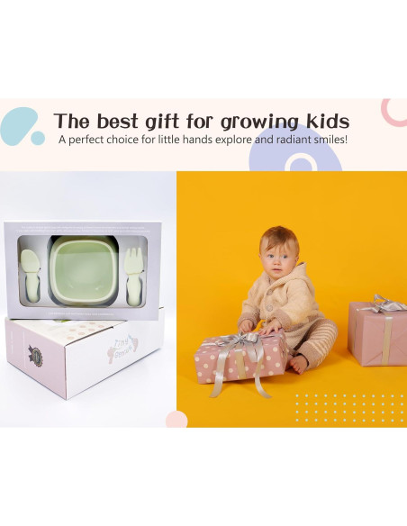 Juego de Utensilios Ergonómicos Tiny Genius para Bebés 1-4 Años