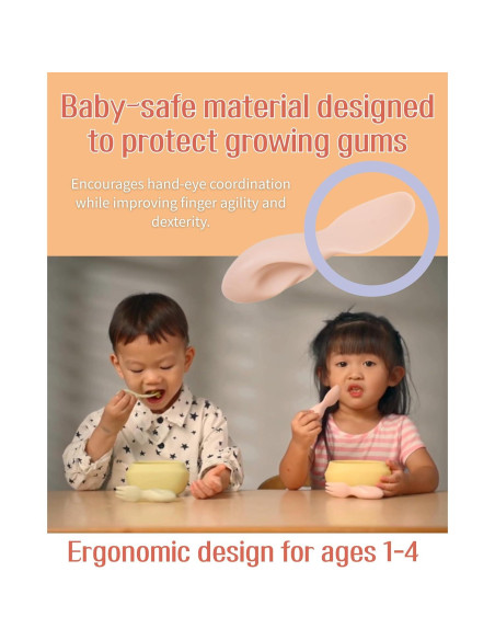 Juego de Utensilios Ergonómicos Tiny Genius para Bebés 1-4 Años