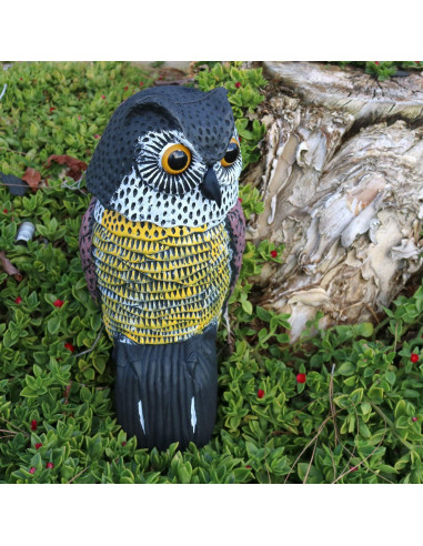 Estatua Espantapájaros Búho GiftExpress 40.6 cm Rotativa