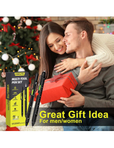 Bolígrafo Multiherramienta VIBELITE 9 en 1 con LED Negro 2