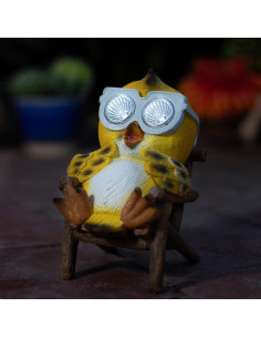 Figurita de Búho Solar LED Blazin - 2 Paquete Amarillo 2