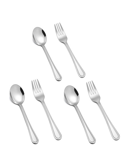 Set de Cubiertos para Niños TeamFar - 6 Piezas Acero Inoxidable Set de Cubiertos para Niños TeamFar - 6 Piezas Acero Inoxidable