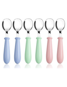 Juego de 6 Cucharas para Niños Pimoys Acero Inoxidable BPA Libre