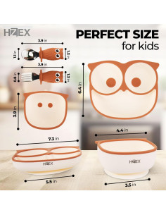 Conjunto de Alimentación para Bebés HZEX - 4 Piezas Silicona Verde 2