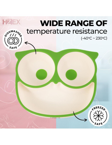 Conjunto de Alimentación para Bebés HZEX - 4 Piezas Silicona Verde