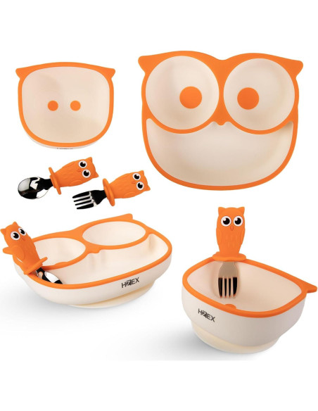 Conjunto de Alimentación para Bebés HZEX - 4 Piezas Silicona Verde