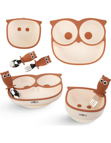 Conjunto de Alimentación para Bebés HZEX - 4 Piezas Silicona Verde