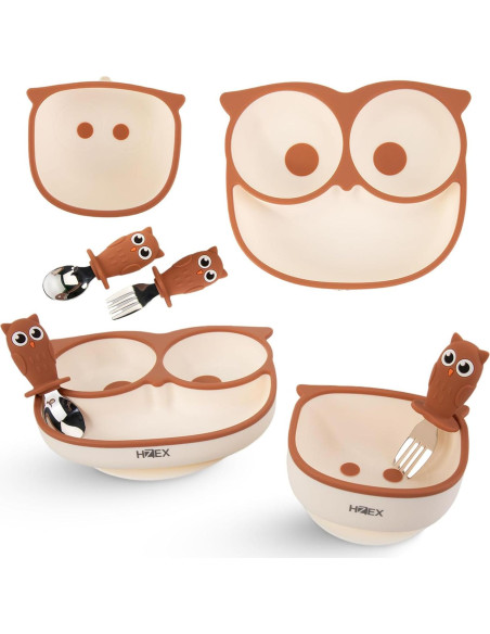 Conjunto de Alimentación para Bebés HZEX - 4 Piezas Silicona Verde