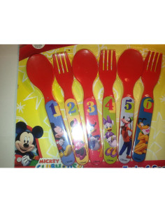 Juego de tenedor y cuchara Mickey Mouse 6 piezas Disney 2