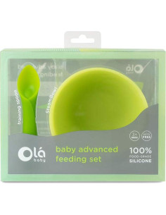 Set de Alimentación Avanzado Olababy 2 Piezas Silicona Kiwi 2