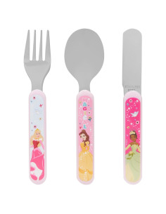 Juego de Cubiertos de 3 Piezas Princesa Disney - Acero Inoxidable