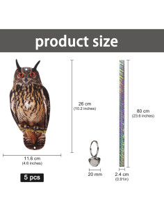 Dispositivos Ahuyentadores de Animales OffiCreative 3PCS Búhos 2