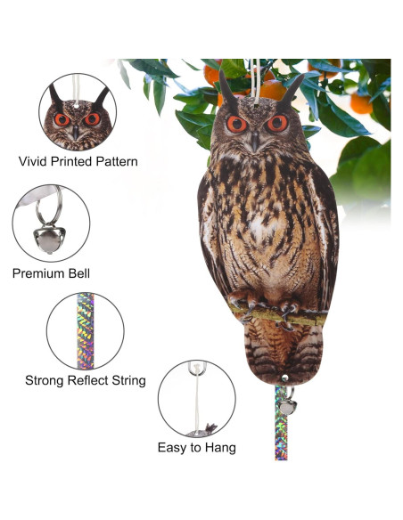 Dispositivos Ahuyentadores de Animales OffiCreative 3PCS Búhos
