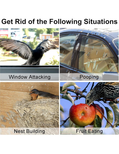 Dispositivos Ahuyentadores de Animales OffiCreative 3PCS Búhos