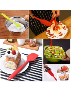 Juego de Espátulas de Silicona MOACC Resistente al Calor Rojo 2