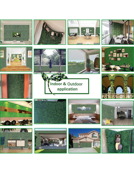 Paneles de Césped Artificial ODTORY 6P 50,8x50,8cm Verde