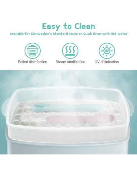 Juego de Cuchara y Tenedor de Silicona Vicloon para Bebés 6 Piezas