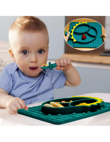 Juego de Manteles de Silicona Dinosaurio NICINGU - 3 Piezas