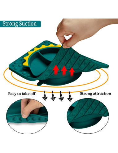 Juego de Manteles de Silicona Dinosaurio NICINGU - 3 Piezas