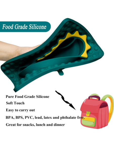 Juego de Manteles de Silicona Dinosaurio NICINGU - 3 Piezas