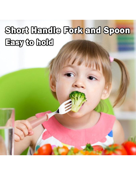 Juego de Cubiertos para Niños xlehoely 12 Piezas Acero Inoxidable Juego de Cubiertos para Niños xlehoely 12 Piezas Acero Inoxidable