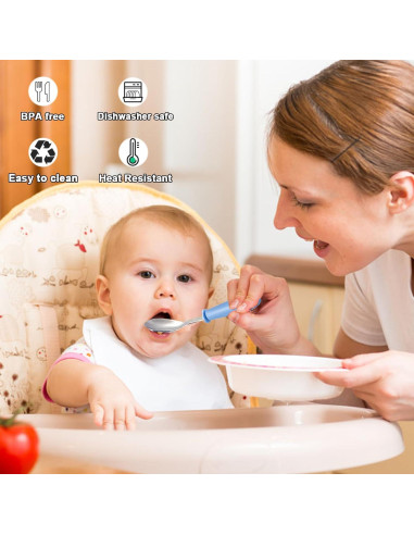 Juego de Cubiertos para Niños xlehoely 12 Piezas Acero Inoxidable