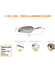 Cucharón de Aluminio Fundido Nechtik 150 ml - Mango Antideslizante 2