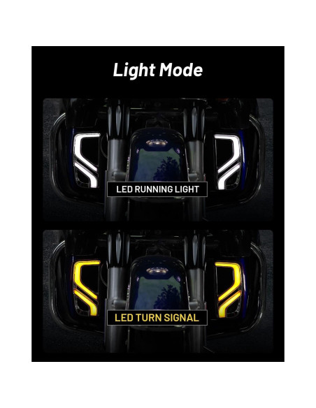 KEMIMOTO Luz LED Motocicleta Touring 2014-2024 Cromo