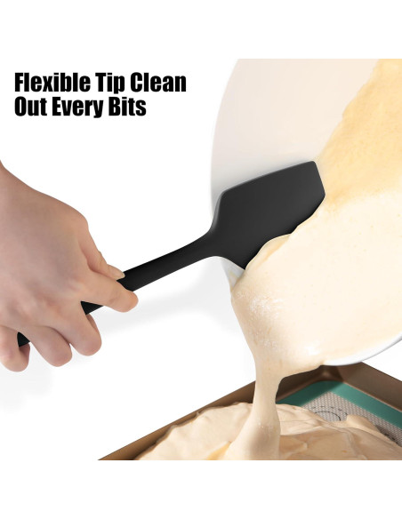 Espátulas de Silicona Doosu 2 Piezas Resistente al Calor 315C Espátulas de Silicona Doosu 2 Piezas Resistente al Calor 315C