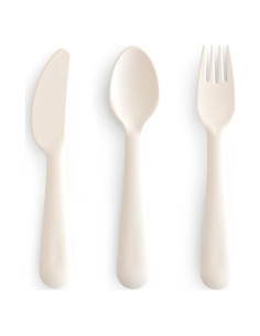 Set de Cubiertos Mushie para Niños 3 Piezas - Marfil