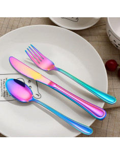 Set de Cubiertos para Niños LIANYU 15 Piezas Acero Inoxidable 2