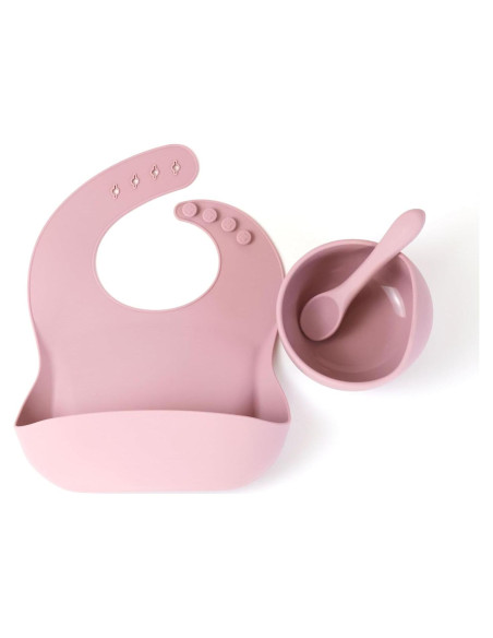 Set de Alimentación para Bebés Evolve Heritage 3 Piezas Rosa