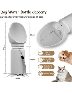 Botella de Agua Plegable para Perros Soulagers 209g 2