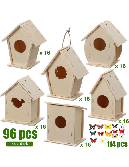 Kits de Manualidades para Niños Kisston - 96 Piezas Casa para Aves Kits de Manualidades para Niños Kisston - 96 Piezas Casa para Aves