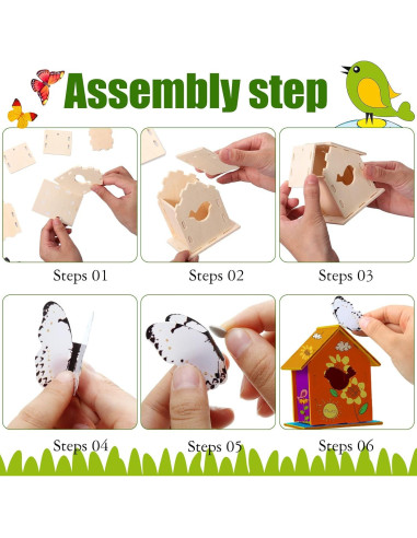 Kits de Manualidades para Niños Kisston - 96 Piezas Casa para Aves