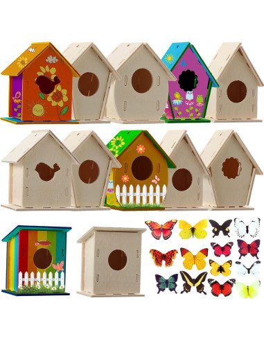 Kits de Manualidades para Niños Kisston - 96 Piezas Casa para Aves