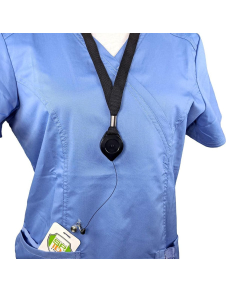 Lanyard con Carrete Bloqueable Specialist ID Negro 82,55 cm