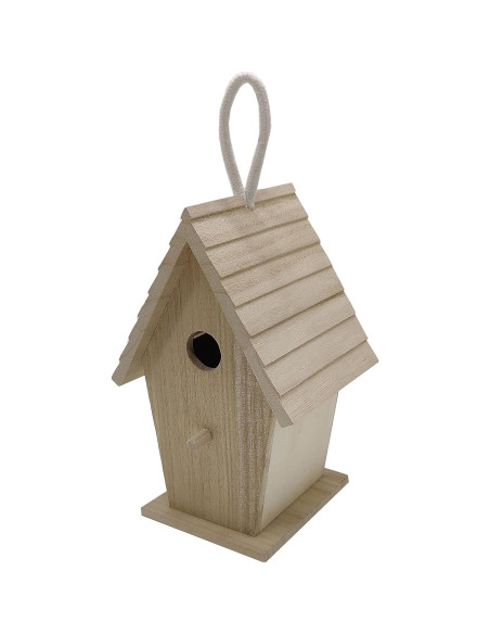 Casa de pájaros de madera Make Market 14x12.7 cm - Paquete de 8