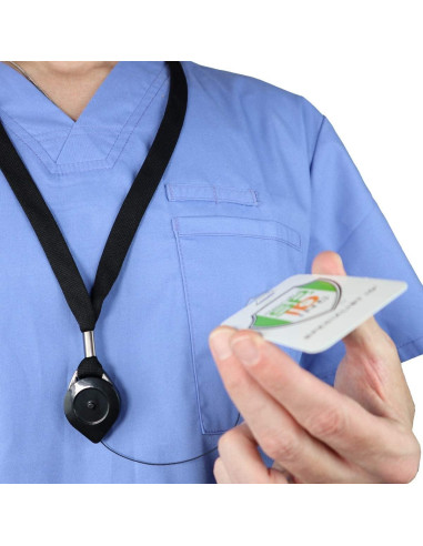 Lanyard con Carrete Bloqueable Specialist ID Negro 82,55 cm