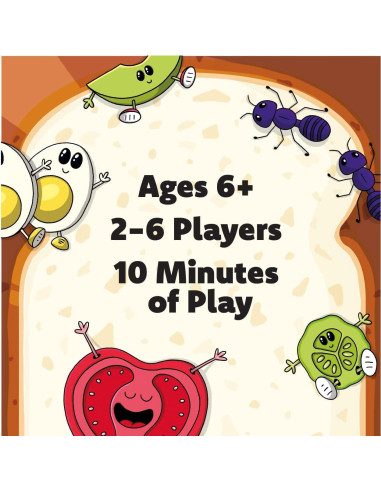 Juego de cartas Slamwich Gamewright - 1 Paquete - 6 años+