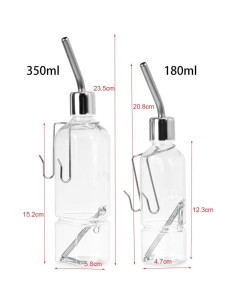 HomeSoGood 2 Botellas de Agua para Mascotas Pequeñas 180ml y 350ml 2