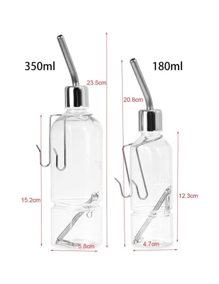 HomeSoGood 2 Botellas de Agua para Mascotas Pequeñas 180ml y 350ml