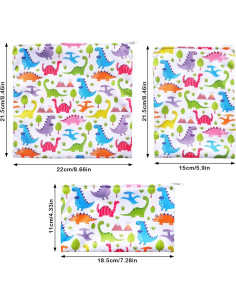 5 Bolsas de Snack Reutilizables Zonon - 2 Grandes, 2 Medianas, 1 Pequeña 2