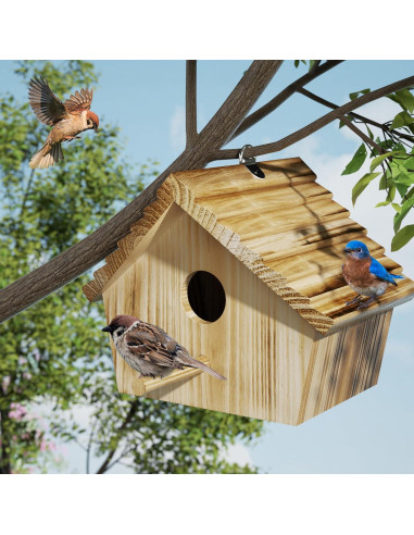 Casa de Aves Auslar de Madera para Exterior 22.5x18.5cm