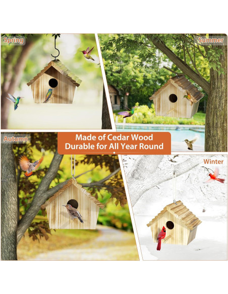 Casa de Aves Auslar de Madera para Exterior 22.5x18.5cm