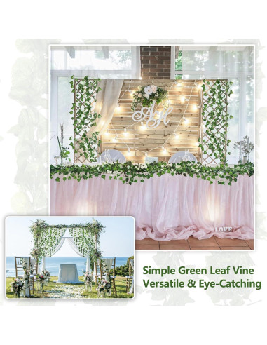 12 Vides Artificiales UINSUE 2.3 m Verde Decoración Hogar