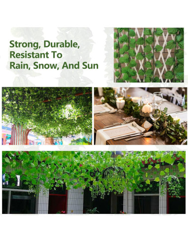 12 Vides Artificiales UINSUE 2.3 m Verde Decoración Hogar