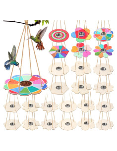 Kit de Alimentador de Aves DoubleFill 24 Piezas Madera DIY