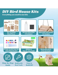 Kit de Casa para Aves DIY Rioychan - Madera 16.51 cm 2